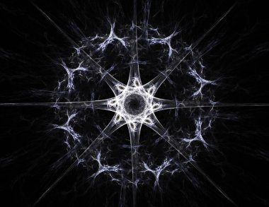 Konuyla ilgili soyut fraktal formlar grafik tasarım ve nükleer fizik bilim parçacıkların. Kutsal geometri futuristik