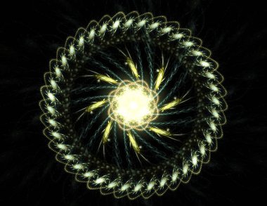 Uzay serisi geometrisini. Görsel olarak çekici zemin kavramsal Izgaralar eğrileri ve fraktal öğeleri öğesi olarak uygun yapılmış 