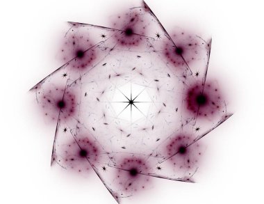 Dantelli renkli saat desen. Dijital fractal sanat tasarım. Kutsal semboller işaretler geometrisi soyut tasarım. 