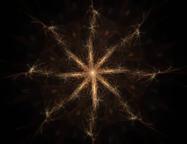 Konuyla ilgili soyut fraktal formlar grafik tasarım ve nükleer fizik bilim parçacıkların. Kutsal geometri futuristik