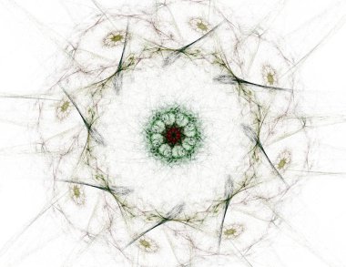 Konuyla ilgili soyut fraktal formlar grafik tasarım ve nükleer fizik bilim parçacıkların. Kutsal geometri futuristik