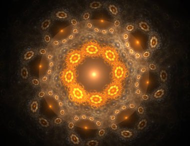 Uzay serisi geometrisini. Görsel olarak çekici zemin kavramsal Izgaralar eğrileri ve fraktal öğeleri öğesi olarak uygun yapılmış 