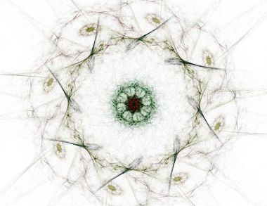 Konuyla ilgili soyut fraktal formlar grafik tasarım ve nükleer fizik bilim parçacıkların. Kutsal geometri futuristik