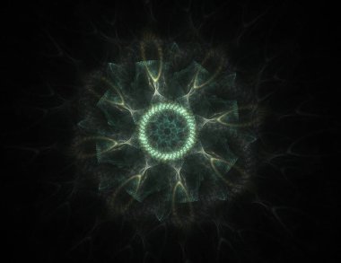 Uzay serisi geometrisini. Görsel olarak çekici zemin kavramsal Izgaralar eğrileri ve fraktal öğeleri öğesi olarak uygun yapılmış 