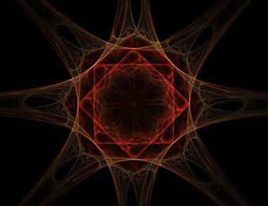Konuyla ilgili soyut fraktal formlar grafik tasarım ve nükleer fizik bilim parçacıkların. Kutsal geometri futuristik