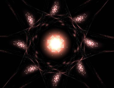 Uzay serisi geometrisini. Görsel olarak çekici zemin kavramsal Izgaralar eğrileri ve fraktal öğeleri öğesi olarak uygun yapılmış 