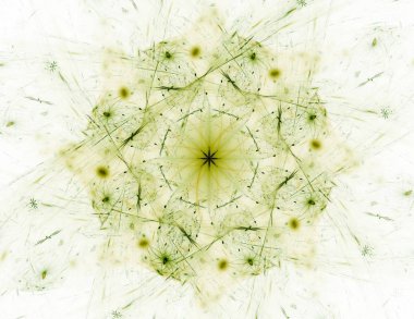 Dantelli renkli saat desen. Dijital fractal sanat tasarım. Kutsal semboller işaretler geometrisi soyut tasarım. 
