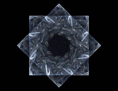 Dantelli renkli saat desen. Dijital fractal sanat tasarım. Kutsal semboller işaretler geometrisi soyut tasarım. 