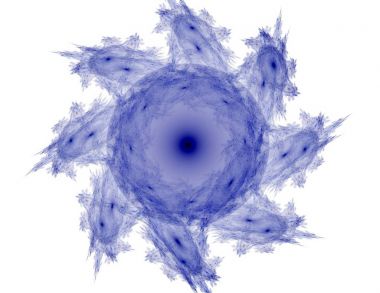 Konuyla ilgili soyut fraktal formlar grafik tasarım ve nükleer fizik bilim parçacıkların. Kutsal geometri futuristik