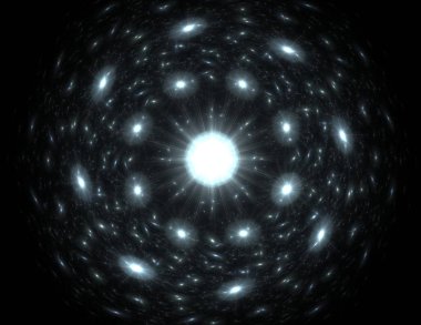 Uzay serisi geometrisini. Görsel olarak çekici zemin kavramsal Izgaralar eğrileri ve fraktal öğeleri öğesi olarak uygun yapılmış 