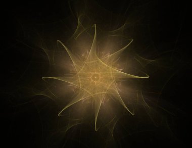 Konuyla ilgili soyut fraktal formlar grafik tasarım ve nükleer fizik bilim parçacıkların. Kutsal geometri futuristik