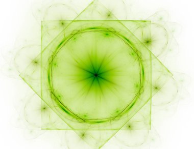 Konuyla ilgili soyut fraktal formlar grafik tasarım ve nükleer fizik bilim parçacıkların. Kutsal geometri futuristik