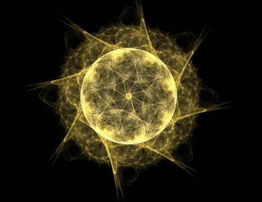 Dantelli renkli saat desen. Dijital fractal sanat tasarım. Kutsal semboller işaretler geometrisi soyut tasarım. 