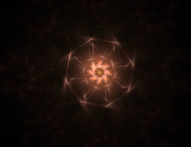 Dantelli renkli saat desen. Dijital fractal sanat tasarım. Kutsal semboller işaretler geometrisi soyut tasarım. 