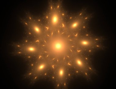 Konuyla ilgili soyut fraktal formlar grafik tasarım ve nükleer fizik bilim parçacıkların. Kutsal geometri futuristik