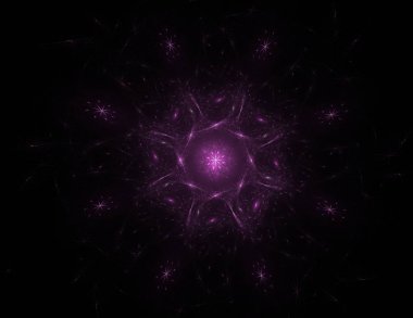 Konuyla ilgili soyut fraktal formlar grafik tasarım ve nükleer fizik bilim parçacıkların. Kutsal geometri futuristik