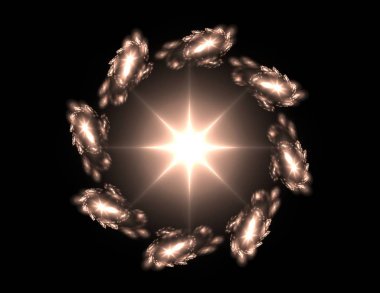 Uzay serisi geometrisini. Görsel olarak çekici zemin kavramsal Izgaralar eğrileri ve fraktal öğeleri öğesi olarak uygun yapılmış 