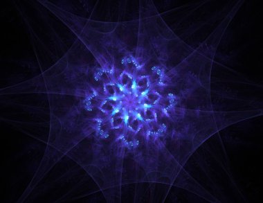 Konuyla ilgili soyut fraktal formlar grafik tasarım ve nükleer fizik bilim parçacıkların. Kutsal geometri futuristik