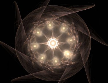 Uzay serisi geometrisini. Görsel olarak çekici zemin kavramsal Izgaralar eğrileri ve fraktal öğeleri öğesi olarak uygun yapılmış 