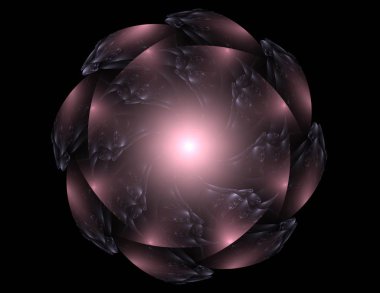 Konuyla ilgili soyut fraktal formlar grafik tasarım ve nükleer fizik bilim parçacıkların. Kutsal geometri futuristik