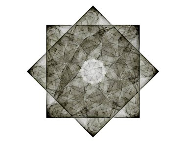 Konuyla ilgili soyut fraktal formlar grafik tasarım ve nükleer fizik bilim parçacıkların. Kutsal geometri futuristik