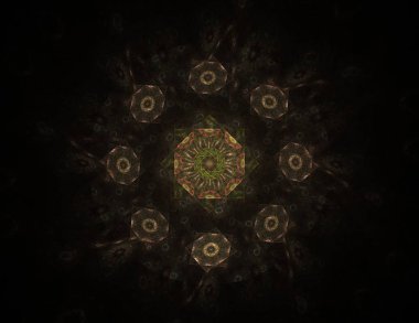 Uzay serisi geometrisini. Görsel olarak çekici zemin kavramsal Izgaralar eğrileri ve fraktal öğeleri öğesi olarak uygun yapılmış 