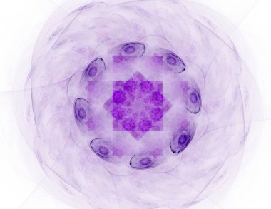 Soyut fraktal arka plan - bilgisayar tarafından oluşturulan görüntü. Dijital sanat. Daireleri merkeze doğru yakınsak. Kapakları