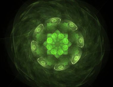 Soyut fraktal arka plan - bilgisayar tarafından oluşturulan görüntü. Dijital sanat. Daireleri merkeze doğru yakınsak. Kapakları