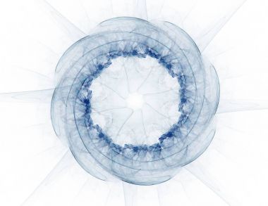 Soyut fraktal arka plan - bilgisayar tarafından oluşturulan görüntü. Dijital sanat. Daireleri merkeze doğru yakınsak. Kapakları