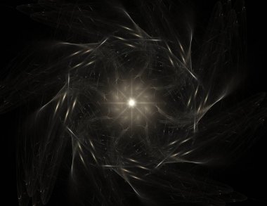 Soyut fraktal renk arka plan ile kesişen daireler ve oval. Hareket illüstrasyon.