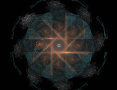 Uzay serisi geometrisini. Görsel olarak çekici zemin kavramsal Izgaralar eğrileri ve fraktal öğeleri öğesi olarak uygun yapılmış 