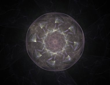 Dantelli renkli saat desen. Dijital fractal sanat tasarım. Kutsal semboller işaretler geometrisi soyut tasarım. 