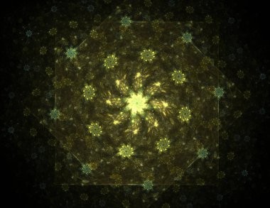 Uzay serisi geometrisini. Görsel olarak çekici zemin kavramsal Izgaralar eğrileri ve fraktal öğeleri öğesi olarak uygun yapılmış 