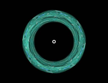 Konuyla ilgili soyut fraktal formlar grafik tasarım ve nükleer fizik bilim parçacıkların. Kutsal geometri futuristik