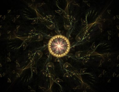 Uzay serisi geometrisini. Görsel olarak çekici zemin kavramsal Izgaralar eğrileri ve fraktal öğeleri öğesi olarak uygun yapılmış 