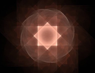 Konuyla ilgili soyut fraktal formlar grafik tasarım ve nükleer fizik bilim parçacıkların. Kutsal geometri futuristik