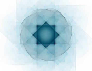 Konuyla ilgili soyut fraktal formlar grafik tasarım ve nükleer fizik bilim parçacıkların. Kutsal geometri futuristik