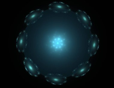 Dantelli renkli saat desen. Dijital fractal sanat tasarım. Kutsal semboller işaretler geometrisi soyut tasarım. 