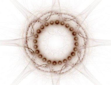 Konuyla ilgili soyut fraktal formlar grafik tasarım ve nükleer fizik bilim parçacıkların. Kutsal geometri futuristik