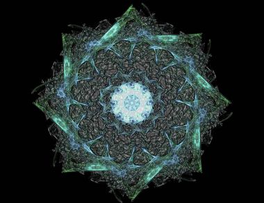 Dantelli renkli saat desen. Dijital fractal sanat tasarım. ABS