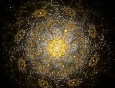 Konuyla ilgili soyut fraktal türlü nükleer ph parçacıkların