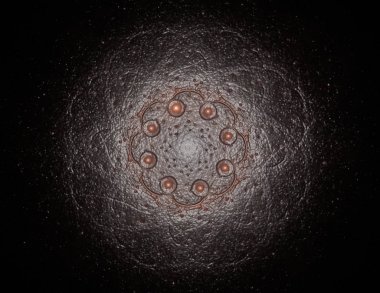 Konuyla ilgili soyut fraktal türlü nükleer ph parçacıkların