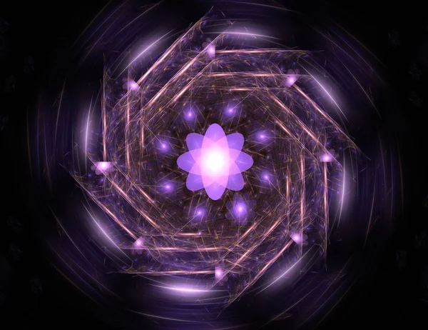 Fondo de color fractal abstracto con círculos cruzados y oval. Ilustración en movimiento . —  Fotos de Stock