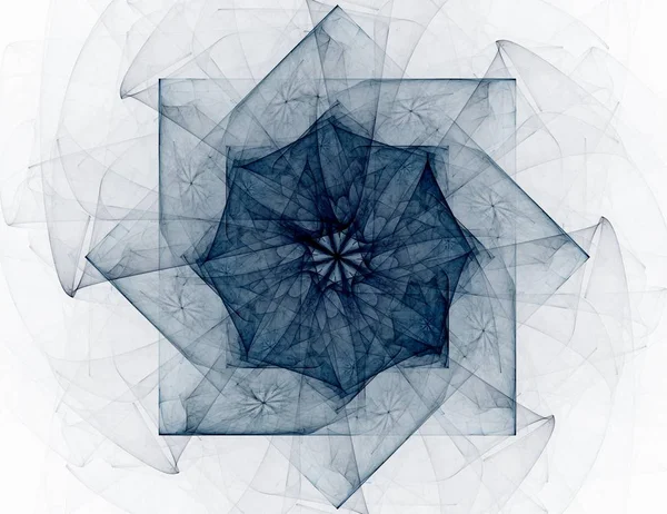 Partículas de formas fractales abstractas sobre el tema de la física nuclear y el diseño gráfico. Geometría futurista sagrado — Foto de Stock
