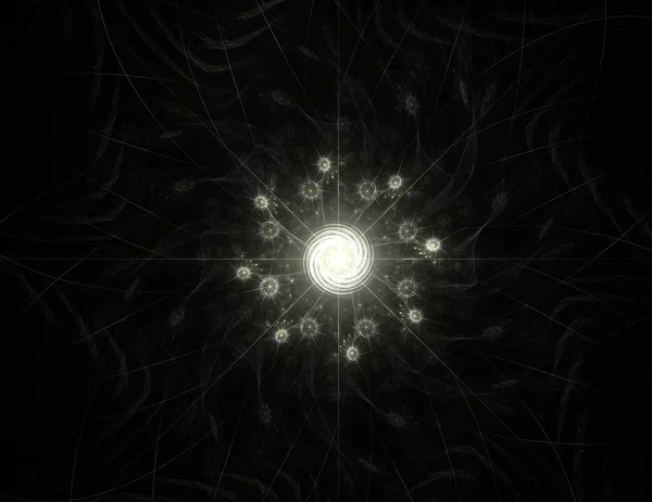 De achtergrond van de kleur van het abstracte fractal met Overstekende cirkels en ovaal. Resolutie afbeelding. — Stockfoto