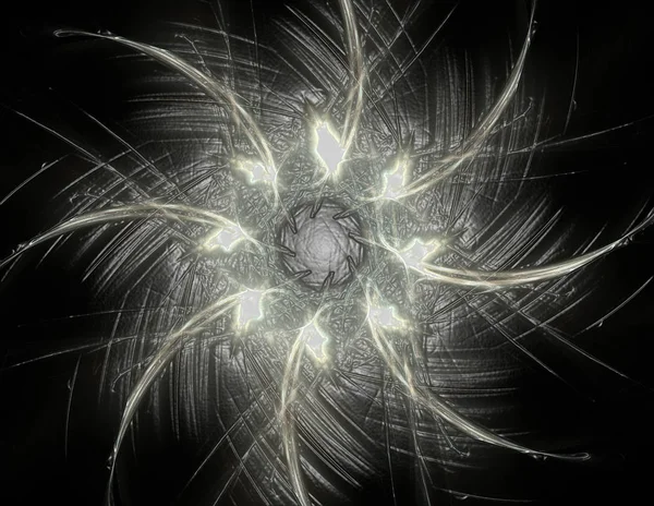 Teilchen abstrakter fraktaler Formen zum Thema nuklearer ph — Stockfoto