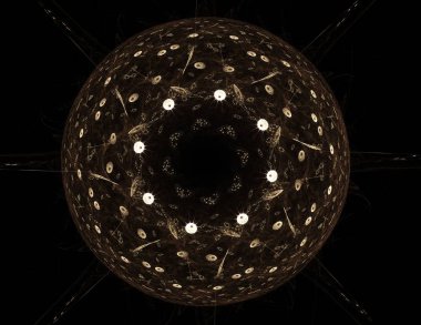 Soyut fraktal renk arka plan ile kesişen daireler ve oval. Hareket illüstrasyon.