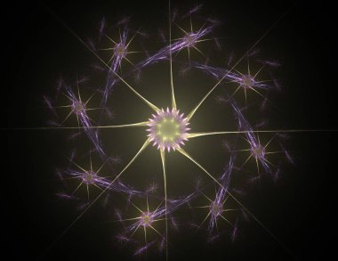 Uzay serisi geometrisini. Görsel olarak çekici zemin kavramsal Izgaralar eğrileri ve fraktal öğeleri öğesi olarak uygun yapılmış 