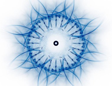 Konuyla ilgili soyut fraktal formlar grafik tasarım ve nükleer fizik bilim parçacıkların. Kutsal geometri futuristik