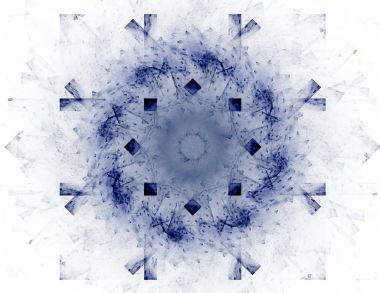 Konuyla ilgili soyut fraktal formlar grafik tasarım ve nükleer fizik bilim parçacıkların. Kutsal geometri futuristik